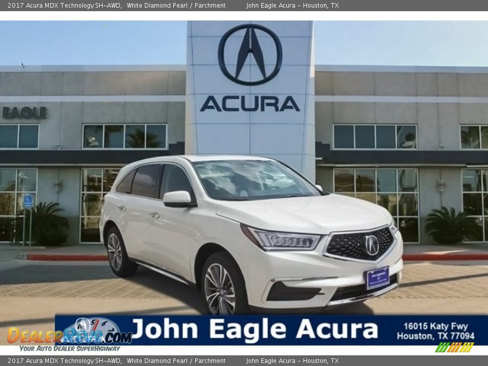 2017 Acura MDX Technology SH-AWD White Diamond Pearl / Parchment Photo #1