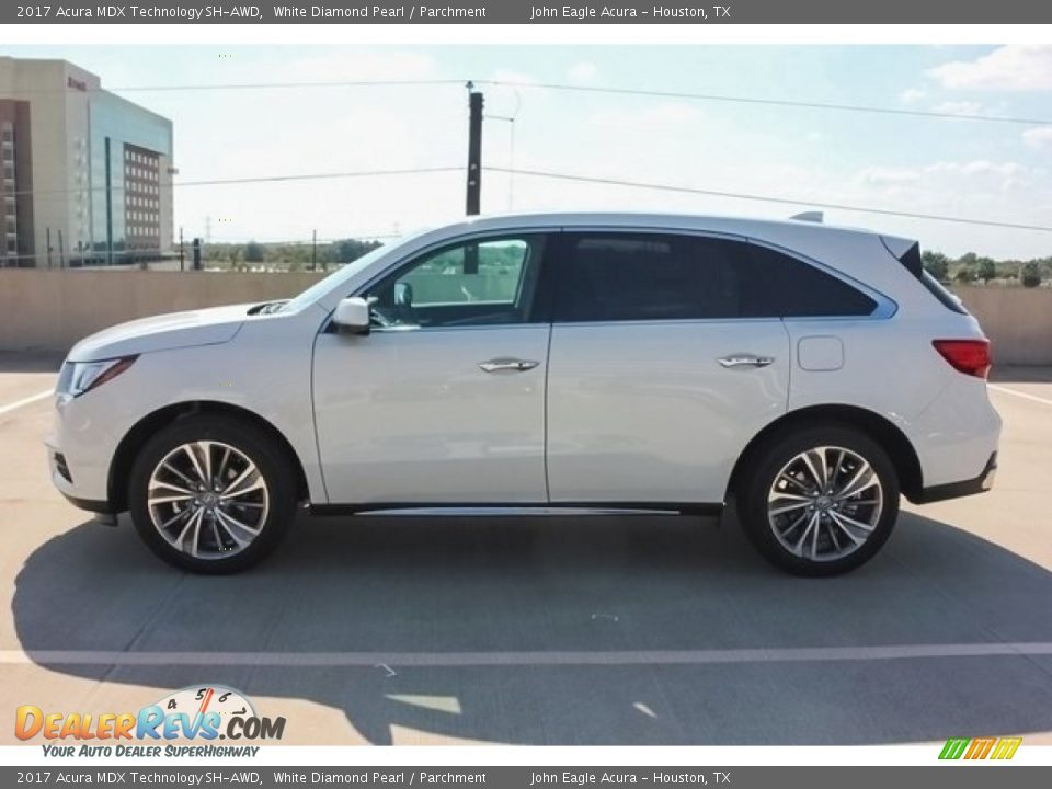 2017 Acura MDX Technology SH-AWD White Diamond Pearl / Parchment Photo #4