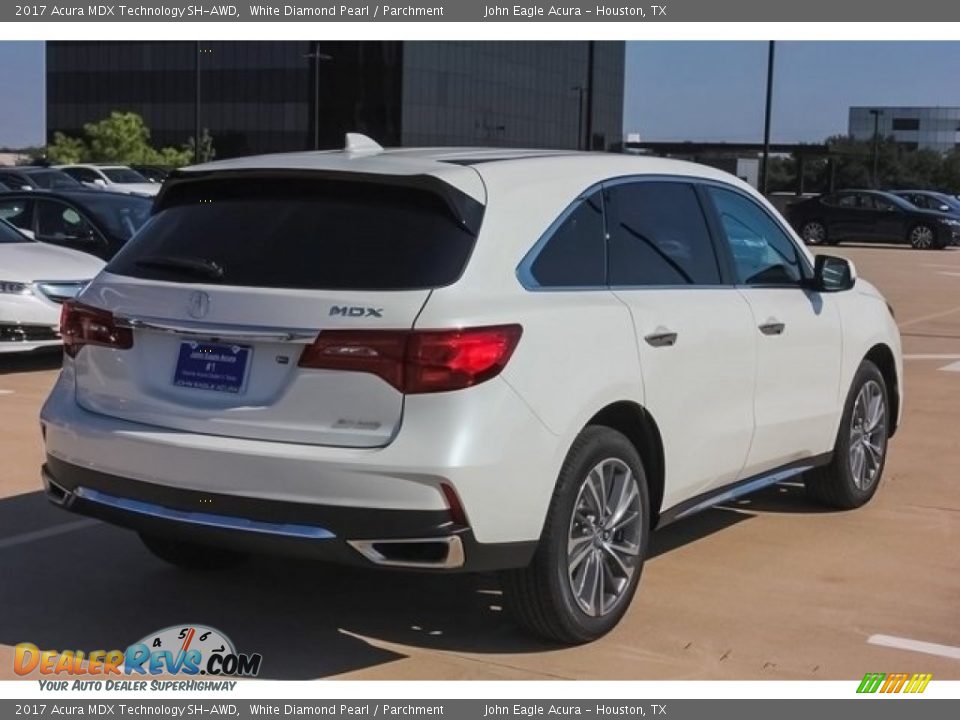 2017 Acura MDX Technology SH-AWD White Diamond Pearl / Parchment Photo #7