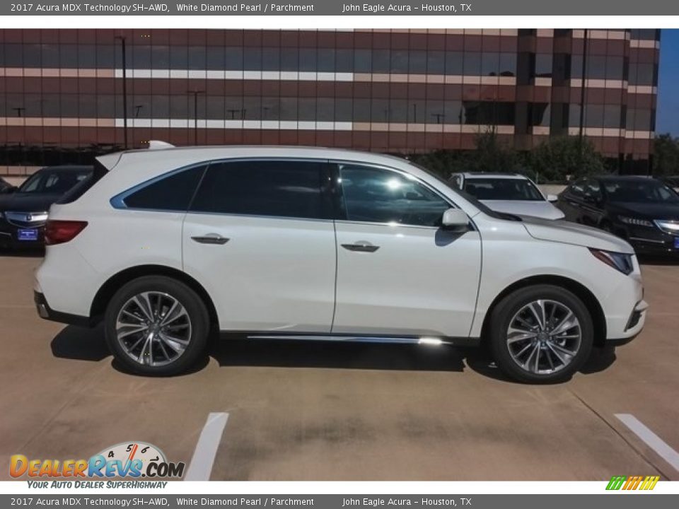 2017 Acura MDX Technology SH-AWD White Diamond Pearl / Parchment Photo #8