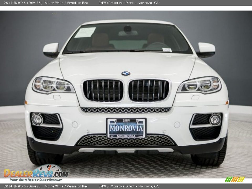 2014 BMW X6 xDrive35i Alpine White / Vermilion Red Photo #2