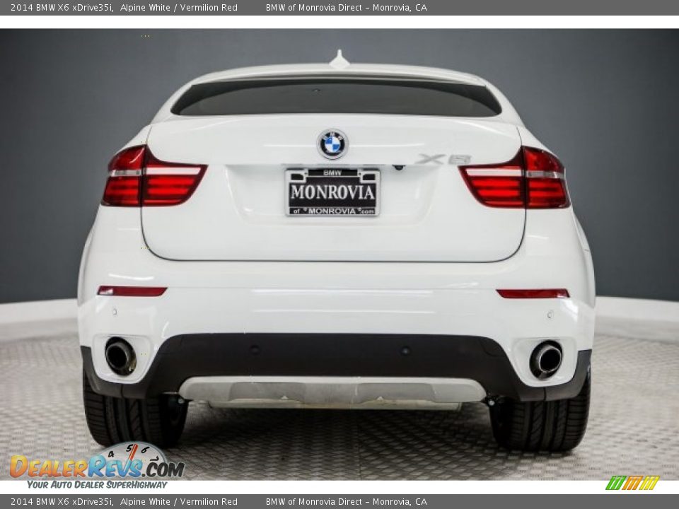 2014 BMW X6 xDrive35i Alpine White / Vermilion Red Photo #3