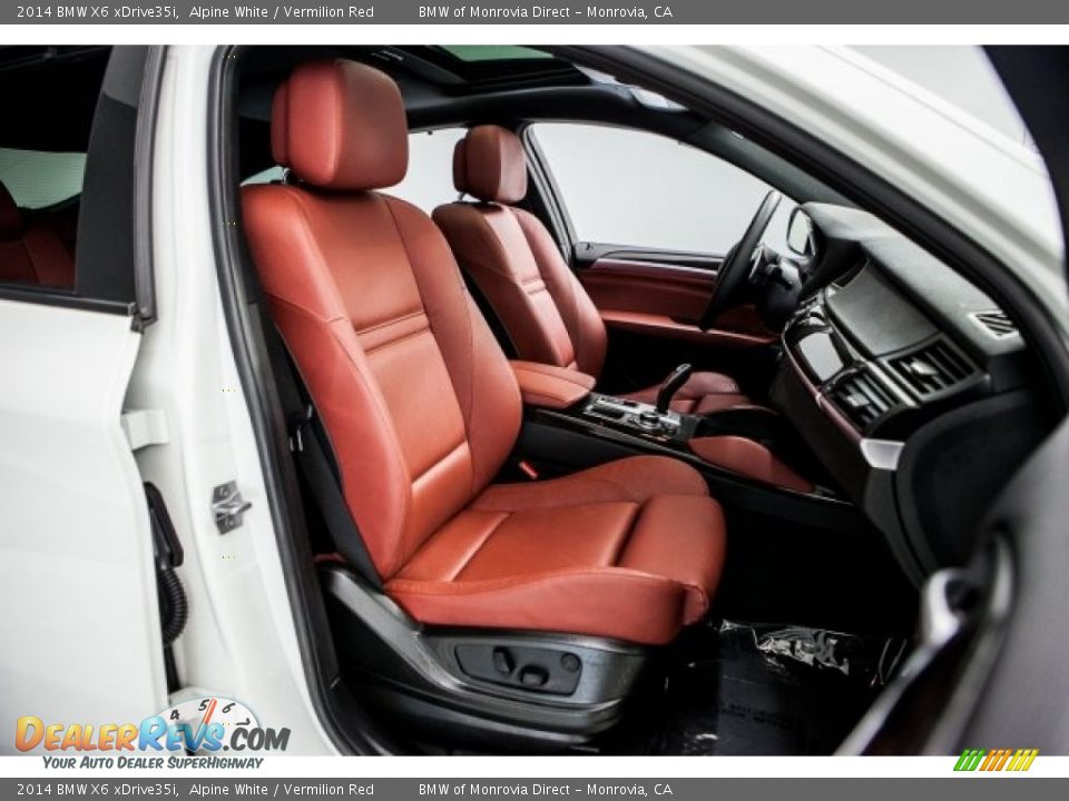 2014 BMW X6 xDrive35i Alpine White / Vermilion Red Photo #6