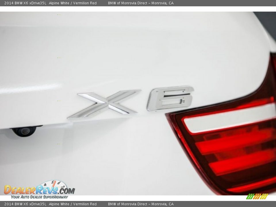 2014 BMW X6 xDrive35i Alpine White / Vermilion Red Photo #7