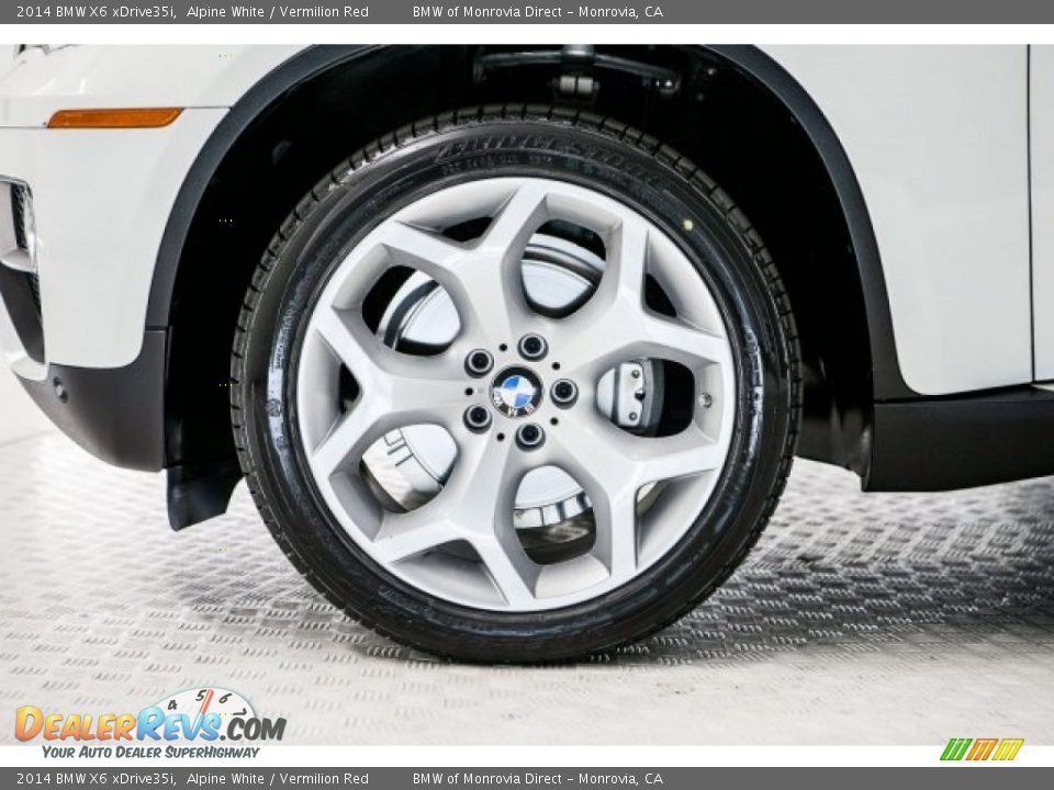 2014 BMW X6 xDrive35i Alpine White / Vermilion Red Photo #8