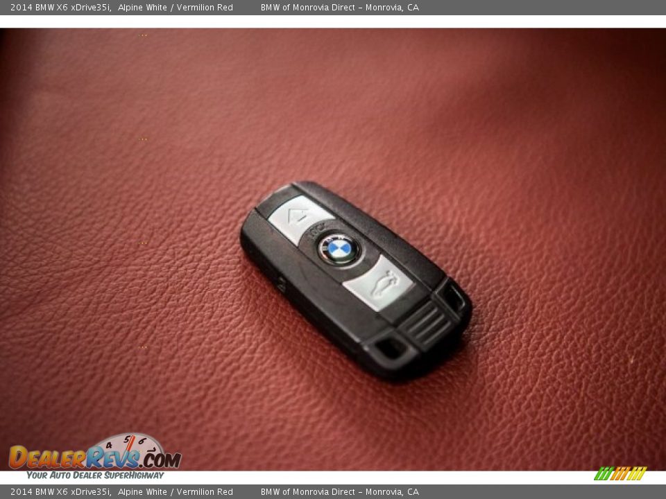 2014 BMW X6 xDrive35i Alpine White / Vermilion Red Photo #11
