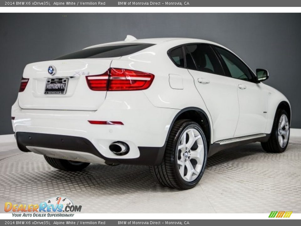 2014 BMW X6 xDrive35i Alpine White / Vermilion Red Photo #13