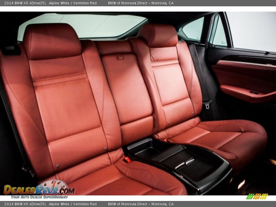 2014 BMW X6 xDrive35i Alpine White / Vermilion Red Photo #15