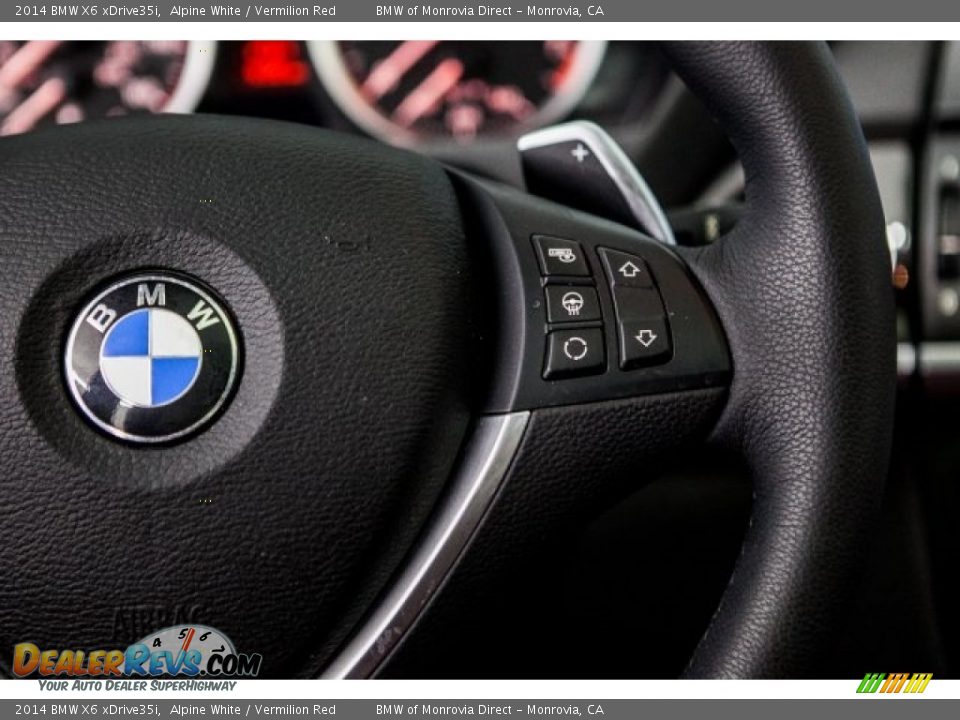 2014 BMW X6 xDrive35i Alpine White / Vermilion Red Photo #18
