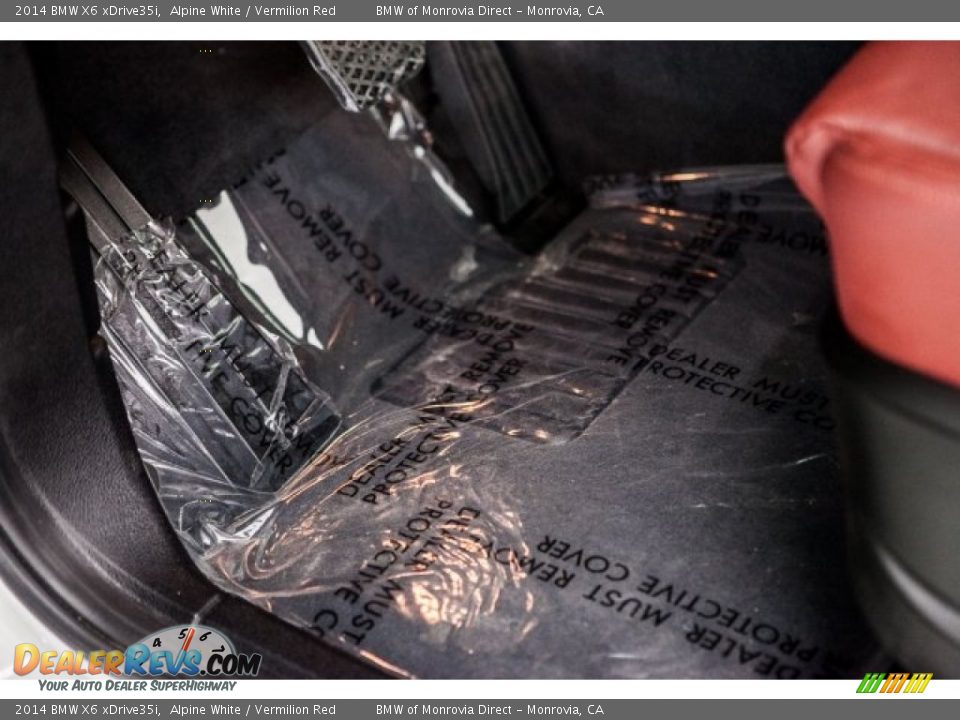 2014 BMW X6 xDrive35i Alpine White / Vermilion Red Photo #21