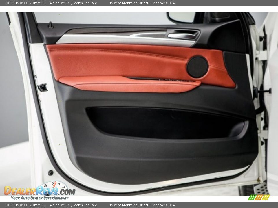2014 BMW X6 xDrive35i Alpine White / Vermilion Red Photo #23