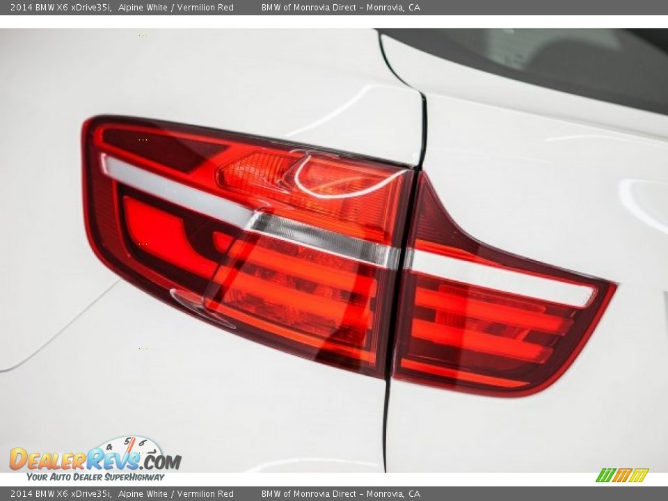 2014 BMW X6 xDrive35i Alpine White / Vermilion Red Photo #24