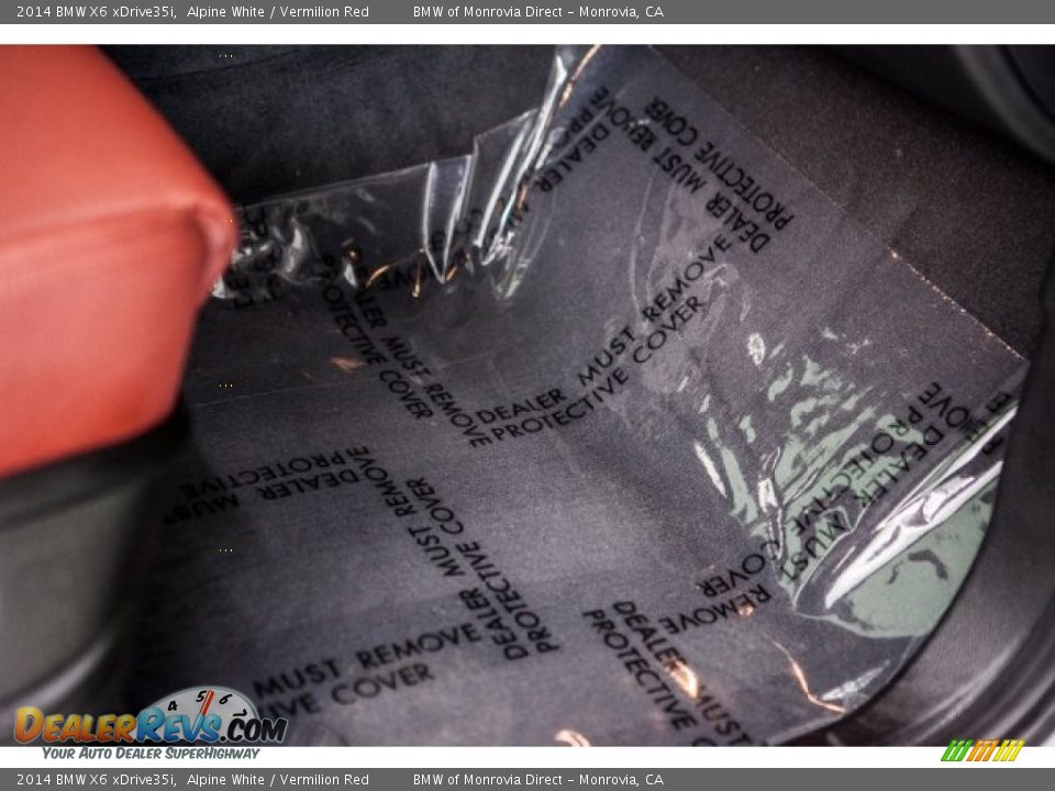 2014 BMW X6 xDrive35i Alpine White / Vermilion Red Photo #26