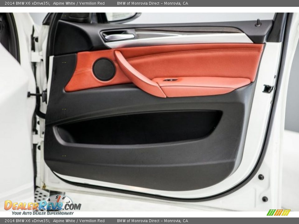 2014 BMW X6 xDrive35i Alpine White / Vermilion Red Photo #27