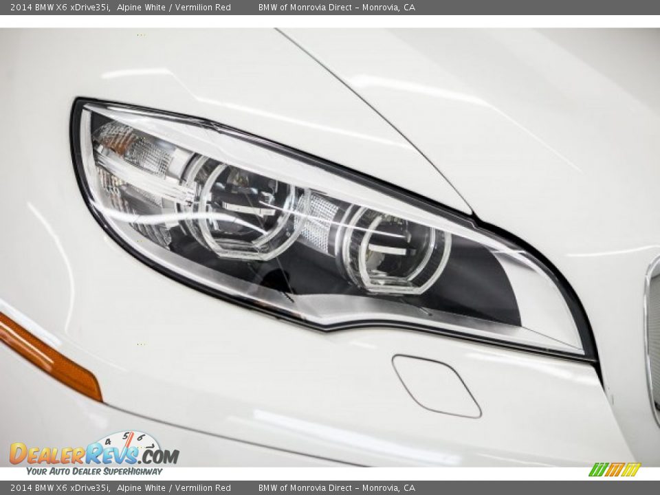 2014 BMW X6 xDrive35i Alpine White / Vermilion Red Photo #29