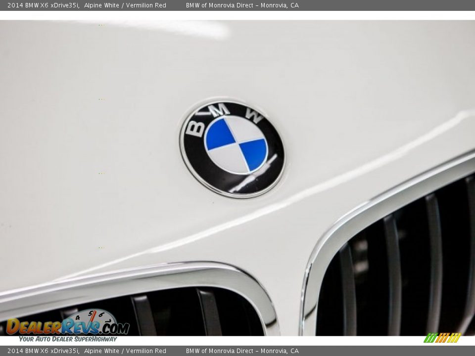 2014 BMW X6 xDrive35i Alpine White / Vermilion Red Photo #30