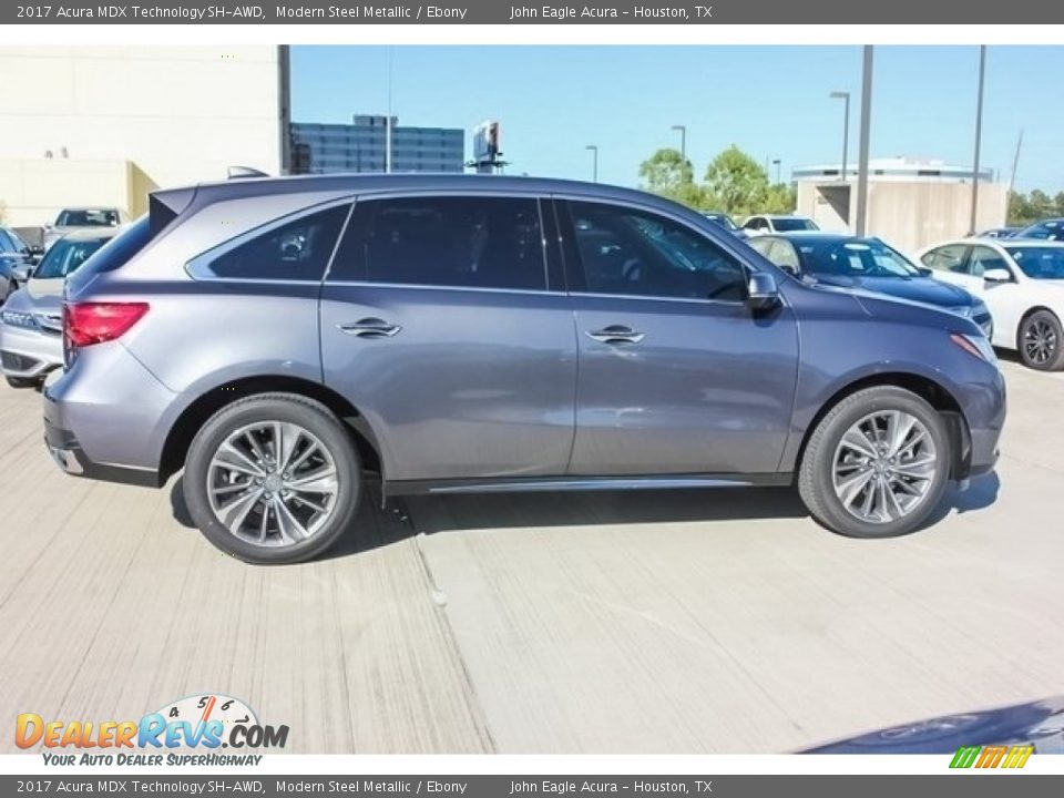 2017 Acura MDX Technology SH-AWD Modern Steel Metallic / Ebony Photo #8