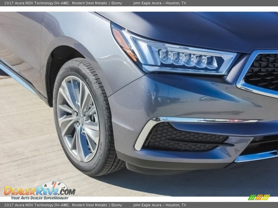 2017 Acura MDX Technology SH-AWD Modern Steel Metallic / Ebony Photo #10