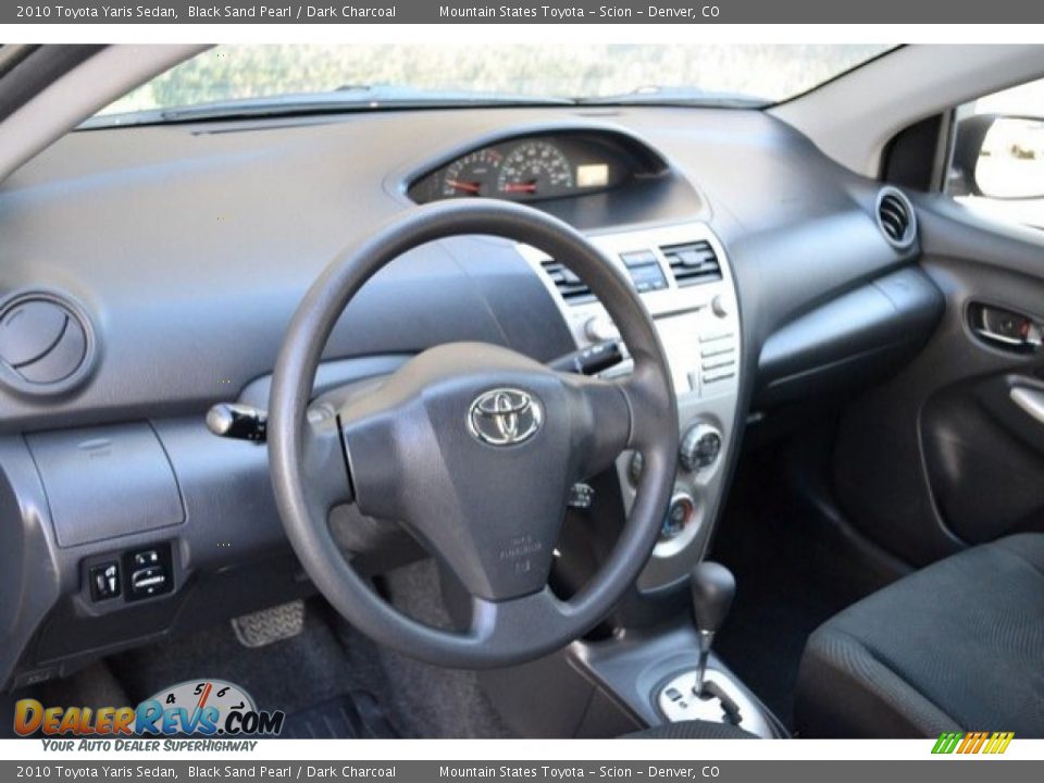 2010 Toyota Yaris Sedan Black Sand Pearl / Dark Charcoal Photo #10