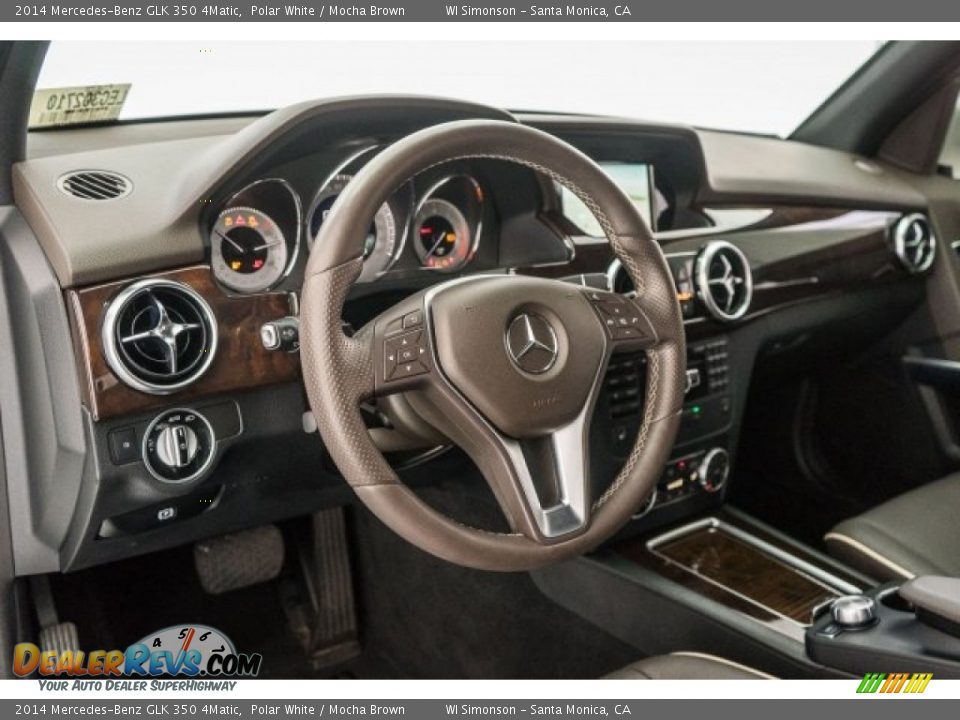 2014 Mercedes-Benz GLK 350 4Matic Polar White / Mocha Brown Photo #19