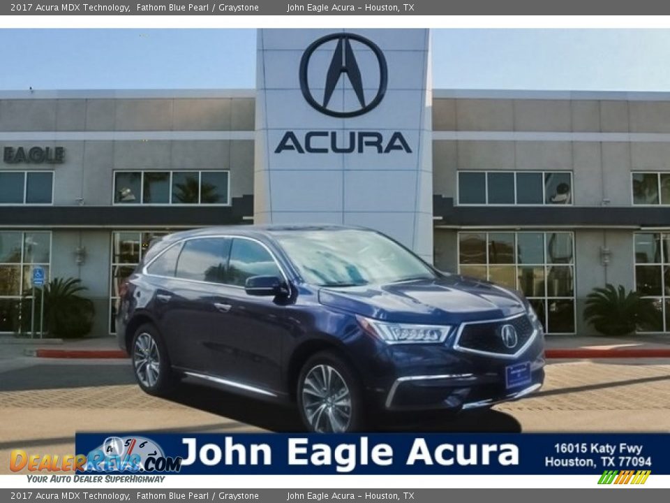 2017 Acura MDX Technology Fathom Blue Pearl / Graystone Photo #1