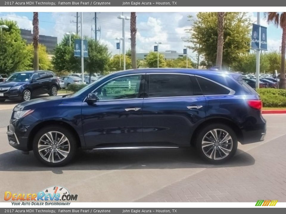 2017 Acura MDX Technology Fathom Blue Pearl / Graystone Photo #4