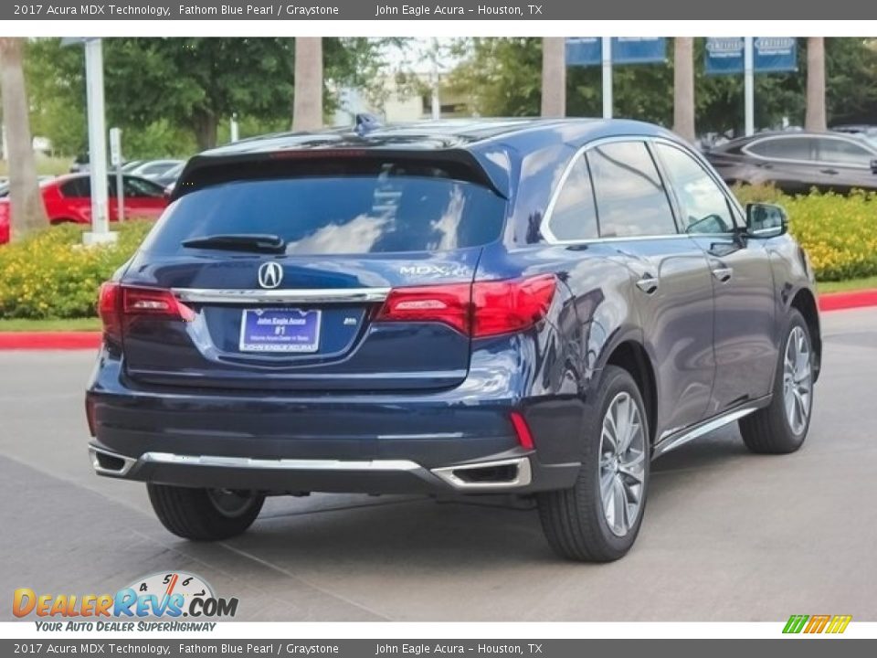 2017 Acura MDX Technology Fathom Blue Pearl / Graystone Photo #7