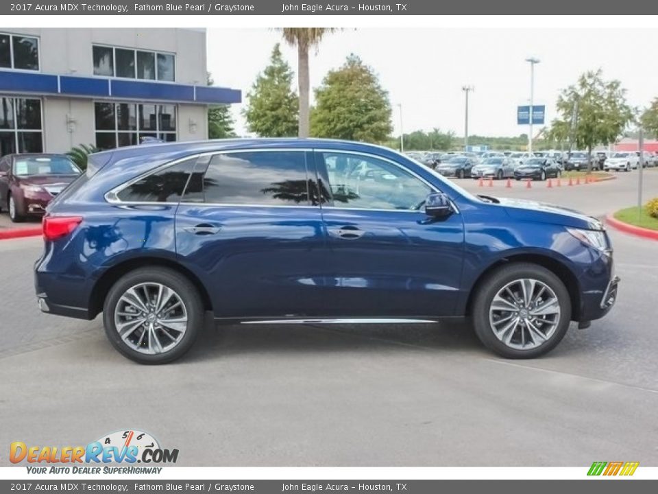 2017 Acura MDX Technology Fathom Blue Pearl / Graystone Photo #8