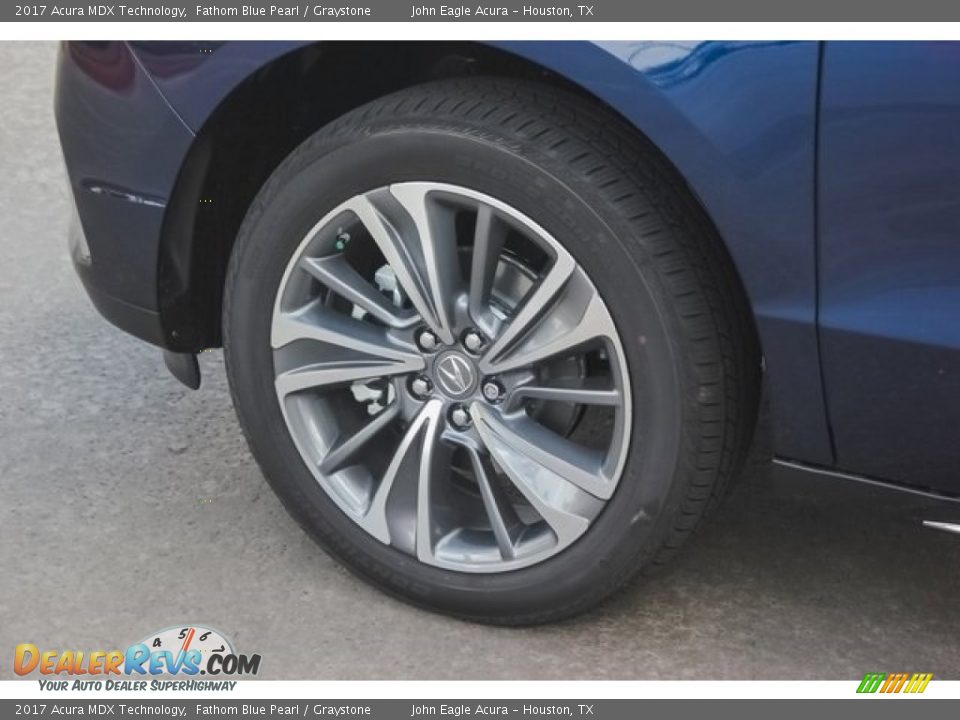 2017 Acura MDX Technology Fathom Blue Pearl / Graystone Photo #14