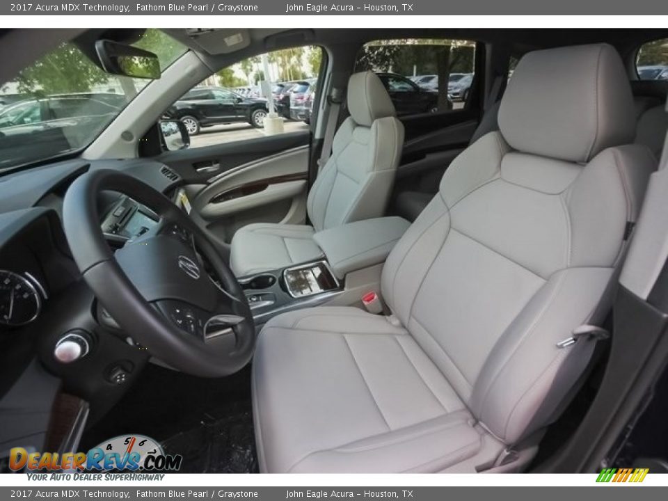 2017 Acura MDX Technology Fathom Blue Pearl / Graystone Photo #21