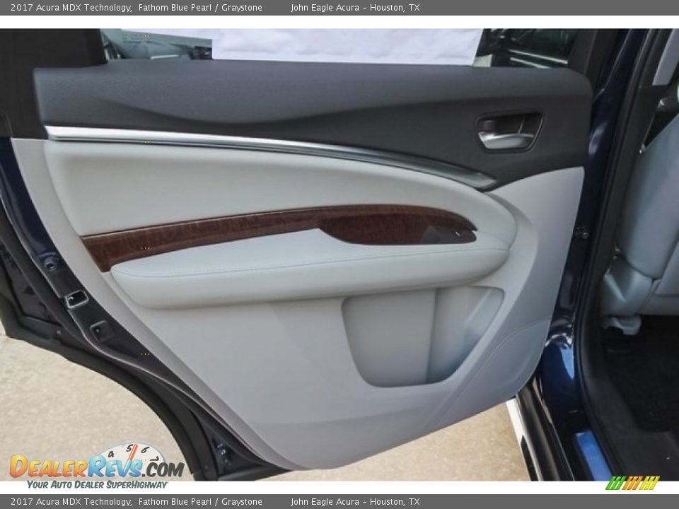 2017 Acura MDX Technology Fathom Blue Pearl / Graystone Photo #22