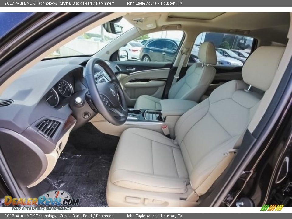 2017 Acura MDX Technology Crystal Black Pearl / Parchment Photo #20