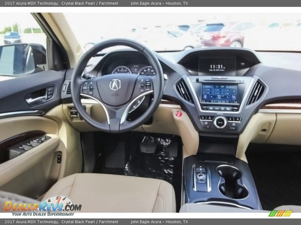 2017 Acura MDX Technology Crystal Black Pearl / Parchment Photo #31