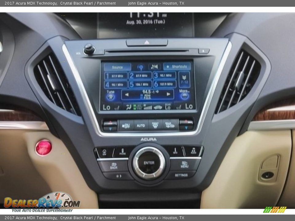 2017 Acura MDX Technology Crystal Black Pearl / Parchment Photo #35