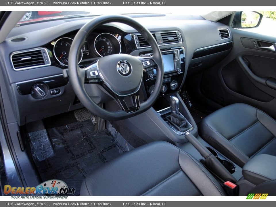 2016 Volkswagen Jetta SEL Platinum Grey Metallic / Titan Black Photo #16