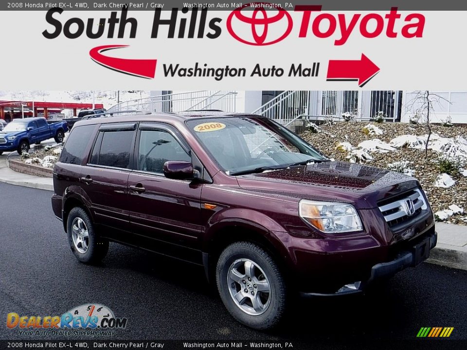 2008 Honda Pilot EX-L 4WD Dark Cherry Pearl / Gray Photo #1