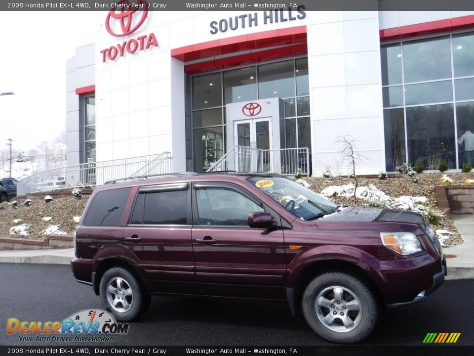 2008 Honda Pilot EX-L 4WD Dark Cherry Pearl / Gray Photo #2