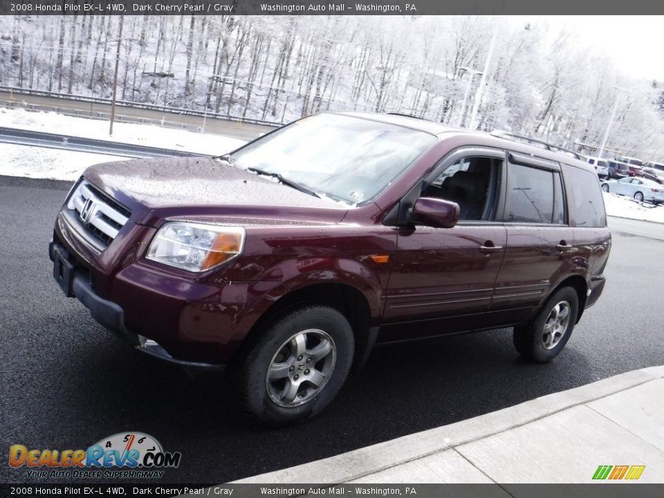 2008 Honda Pilot EX-L 4WD Dark Cherry Pearl / Gray Photo #5