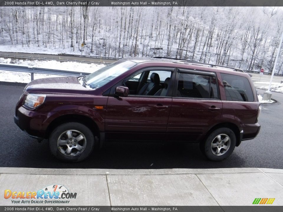 2008 Honda Pilot EX-L 4WD Dark Cherry Pearl / Gray Photo #6