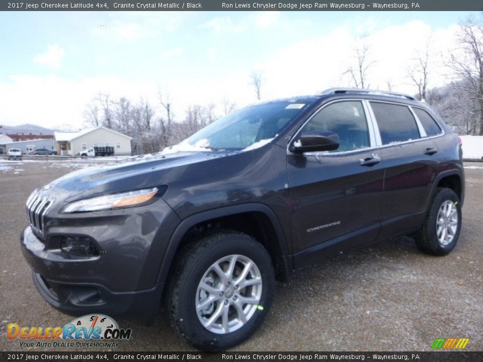 2017 Jeep Cherokee Latitude 4x4 Granite Crystal Metallic / Black Photo #1