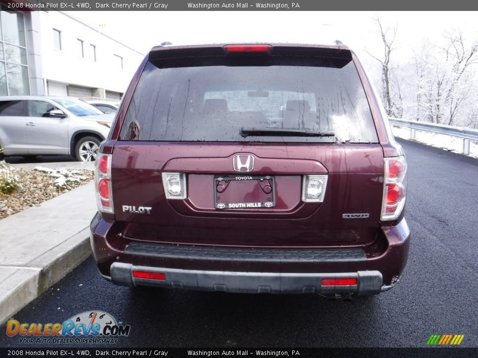 2008 Honda Pilot EX-L 4WD Dark Cherry Pearl / Gray Photo #8
