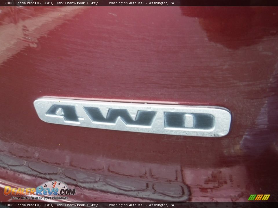 2008 Honda Pilot EX-L 4WD Dark Cherry Pearl / Gray Photo #9