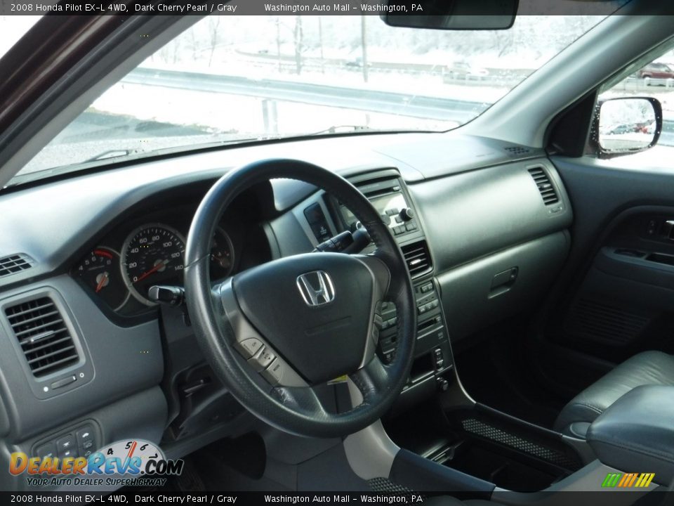 2008 Honda Pilot EX-L 4WD Dark Cherry Pearl / Gray Photo #13