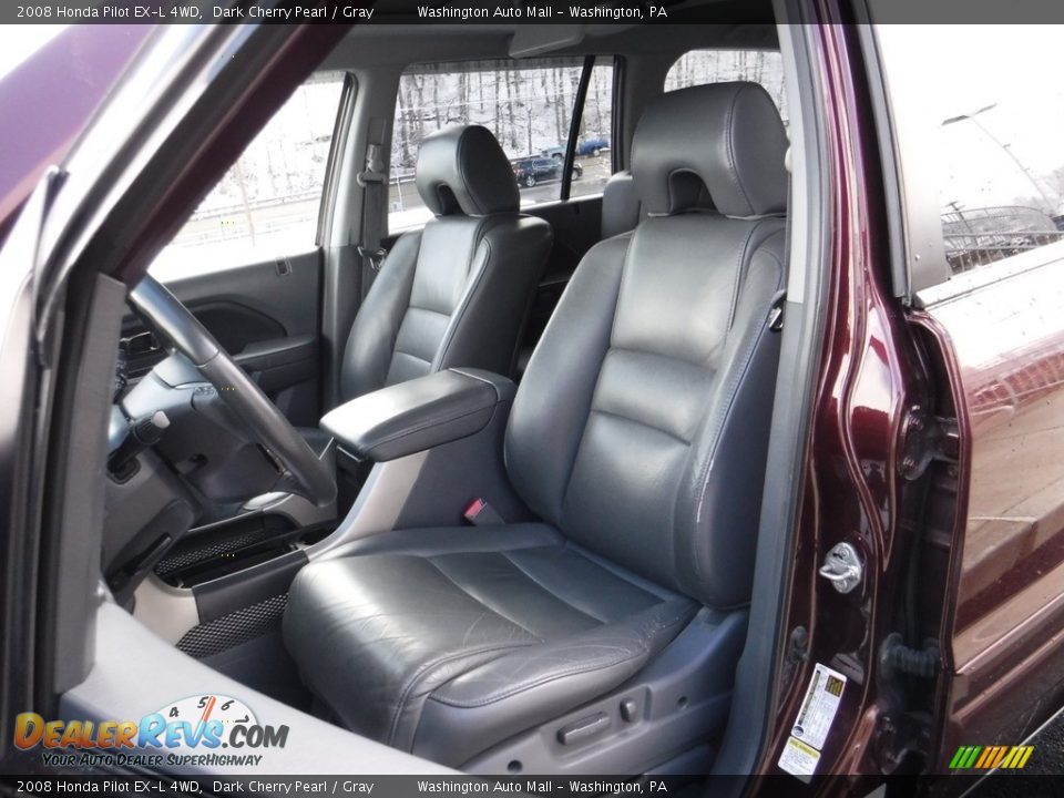 2008 Honda Pilot EX-L 4WD Dark Cherry Pearl / Gray Photo #14