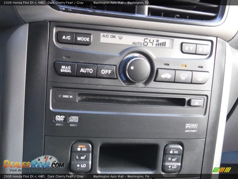 2008 Honda Pilot EX-L 4WD Dark Cherry Pearl / Gray Photo #16