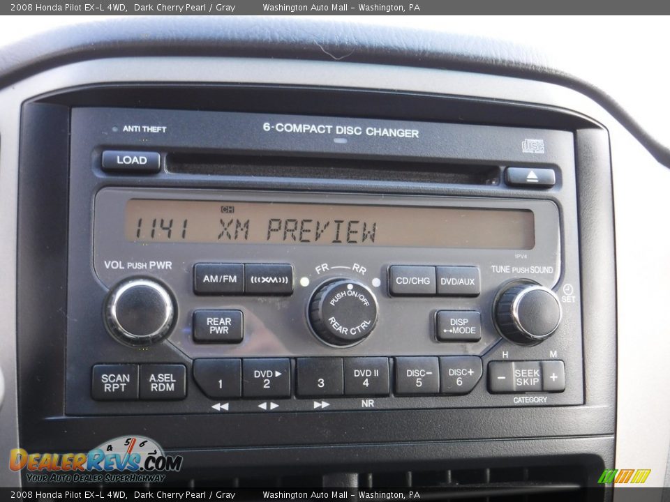 2008 Honda Pilot EX-L 4WD Dark Cherry Pearl / Gray Photo #17