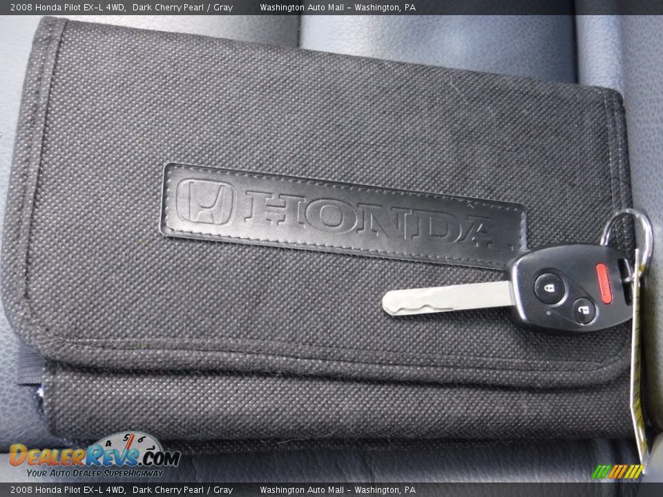 2008 Honda Pilot EX-L 4WD Dark Cherry Pearl / Gray Photo #25