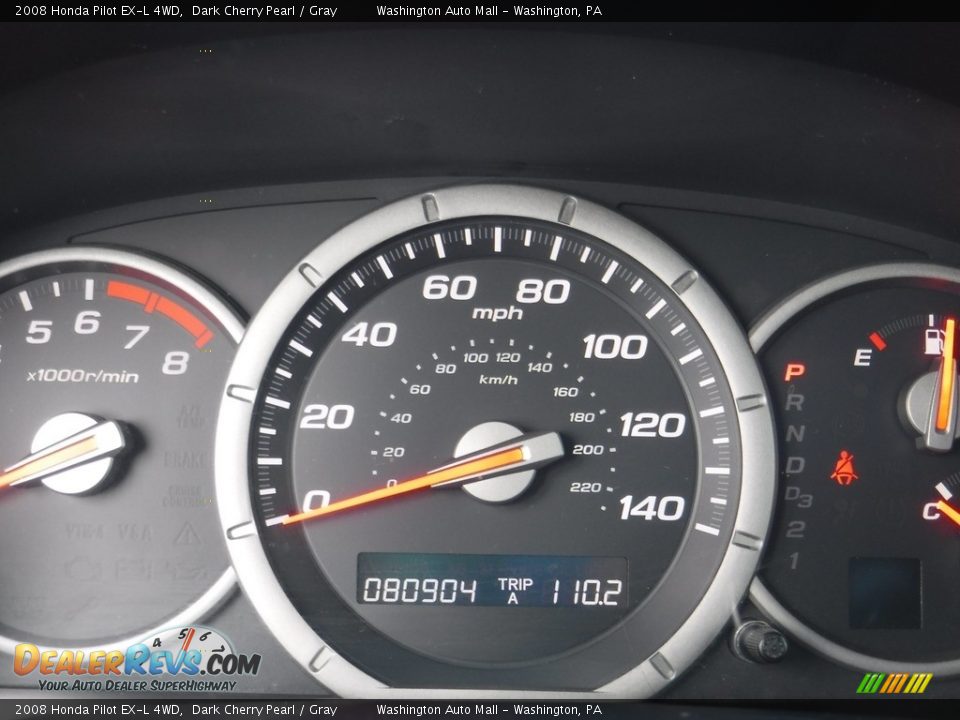 2008 Honda Pilot EX-L 4WD Dark Cherry Pearl / Gray Photo #27