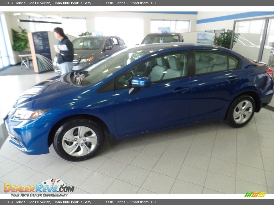 2014 Honda Civic LX Sedan Dyno Blue Pearl / Gray Photo #1