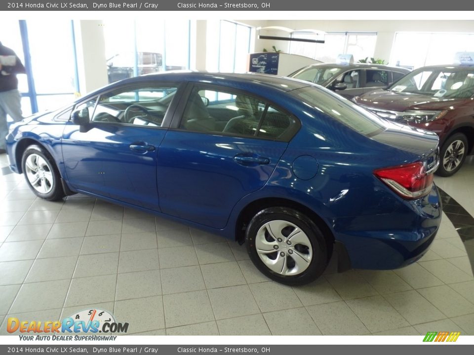 2014 Honda Civic LX Sedan Dyno Blue Pearl / Gray Photo #2